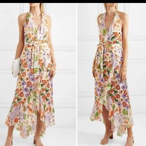 Alice + Olivia evelia floral ruffle maxi dress